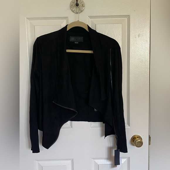 NWT BlankNYC Faux Suede Drape Front Jacket - Picture 4 of 9